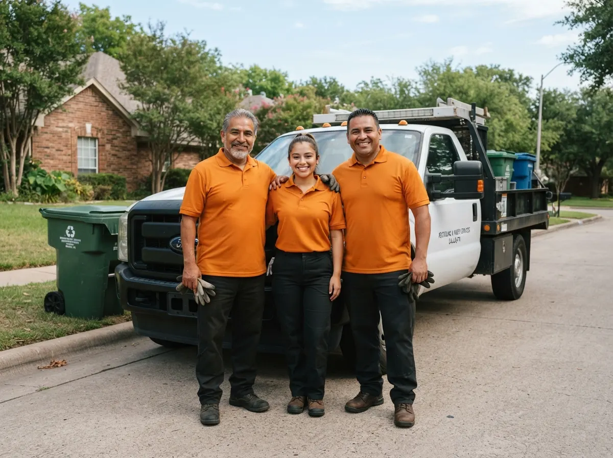 Clear Path Dumpster Rental garbage collection service team in Dallas, TX